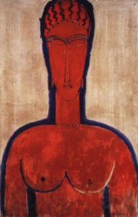 Amedeo Modigliani Large red Bust Spain oil painting art